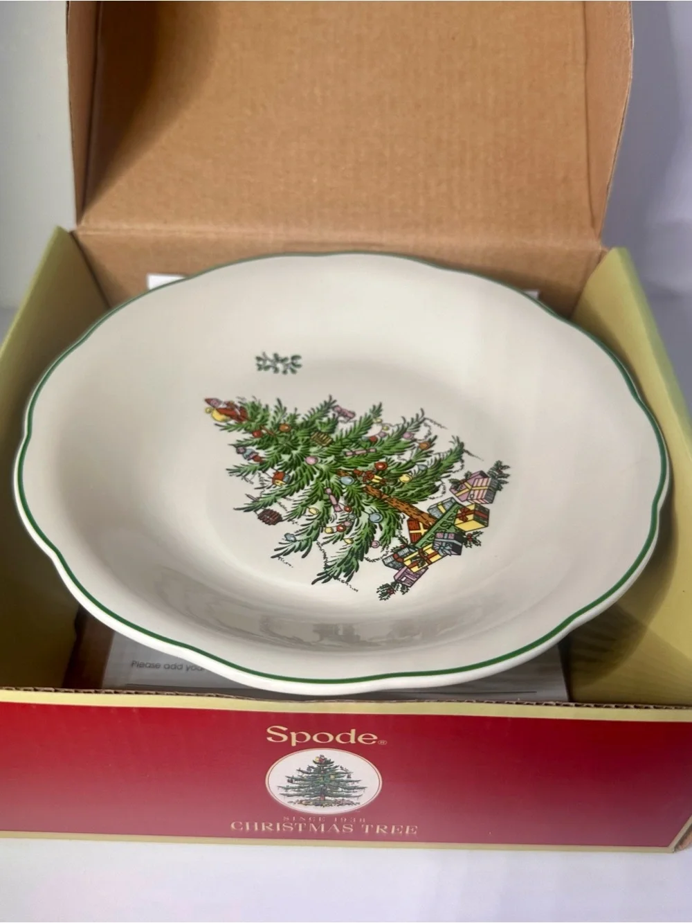 Spode Christmas Tree Sculpted Footed Candy Dish 7